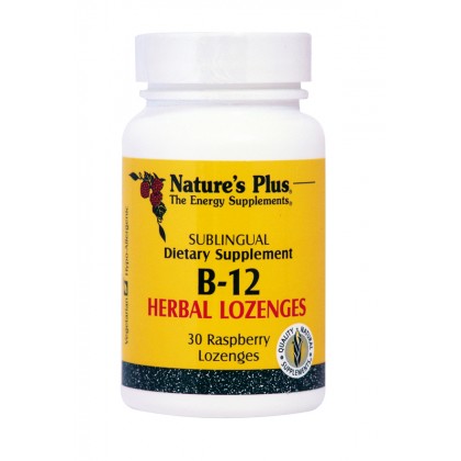 NATURE'S PLUS Vitamin B-12 1000 mcg 30Herbal Lozenges